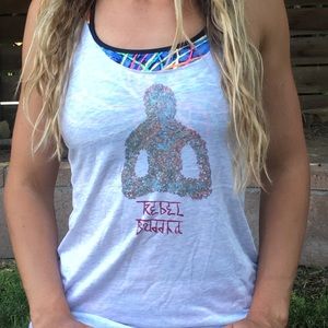 Rebel Buddha crystal Buddha tank top
